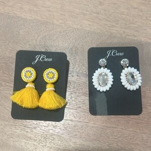 Two pair of J Crew earrings. New and never worn! Received as a gift.